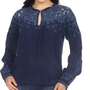 Johnny Was Annabella Embroidered Blouse